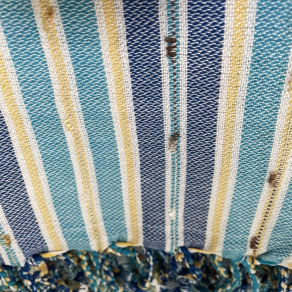 Sand Free Bohemian Turquoise Blue Towels - 100% Cotton Boho Beach Bath Towel - Picture 8 of 10